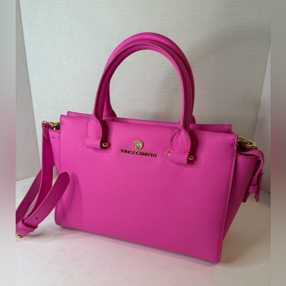 Vince Camuto Thea Small Satchel Crossbody Shocking Pink